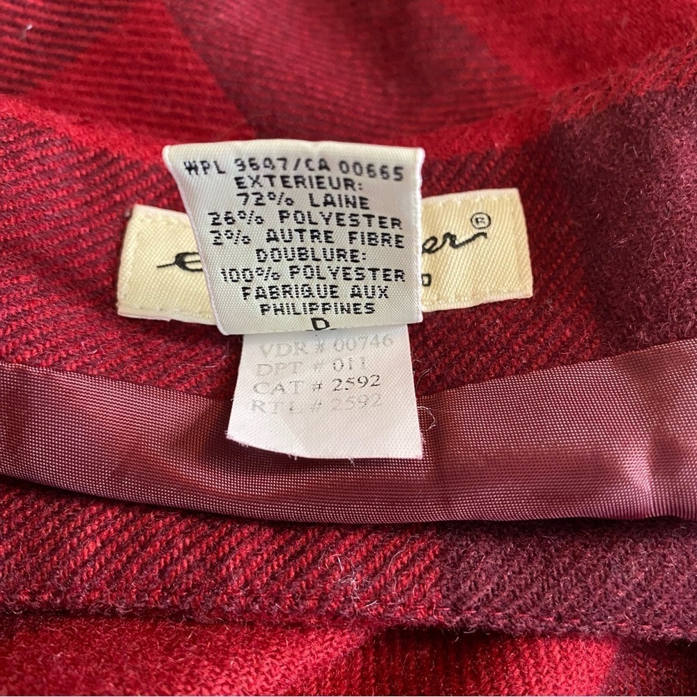 Eddie Bauer Vintage Red Plaid Wool Maxi Skirt - Picture 10 of 10